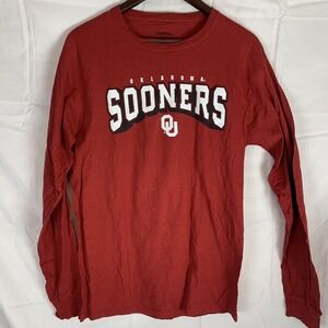 Oklahoma Sooners OU Long Sleeve Shirt Size Medium Red Captivating Apparel